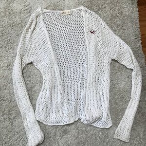 Women’s long sleeve white cardigan